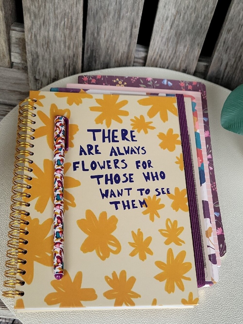 Vera Bradley Fabric Covered Floral Journal Immersed Blooms, Pen & Supplies - Picture 5 of 5